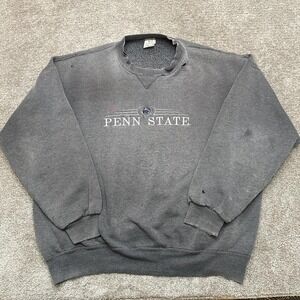 Vintage M.J. Soffe Penn State Crewneck Sweatshirt 2X Grey Made in USA
